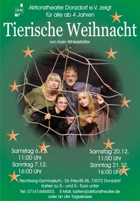 plakat tierische weihnacht